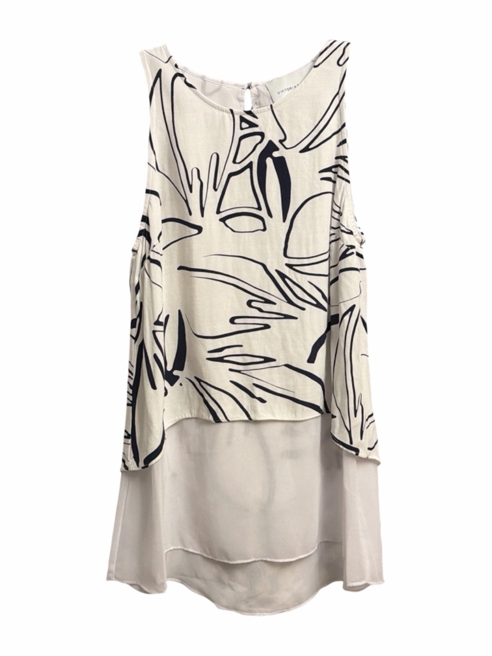 Viktoria & Woods Black and Cream Printed Blouse